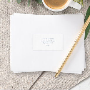  Simple Elegant White Wedding Return Address Label