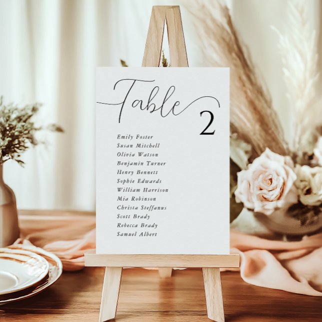 Simple elegant white wedding seating chart cards (Creator Uploaded)