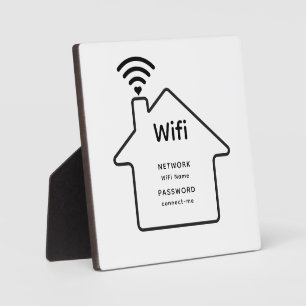 Simple Elegant Wifi Network Password Info Plaque