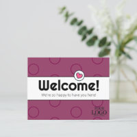 Simple Elegant Wine Coloured Business Welcome 