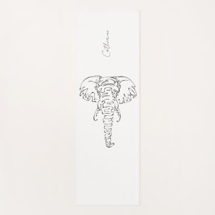 Simple Elephant Design Customisable Yoga mat