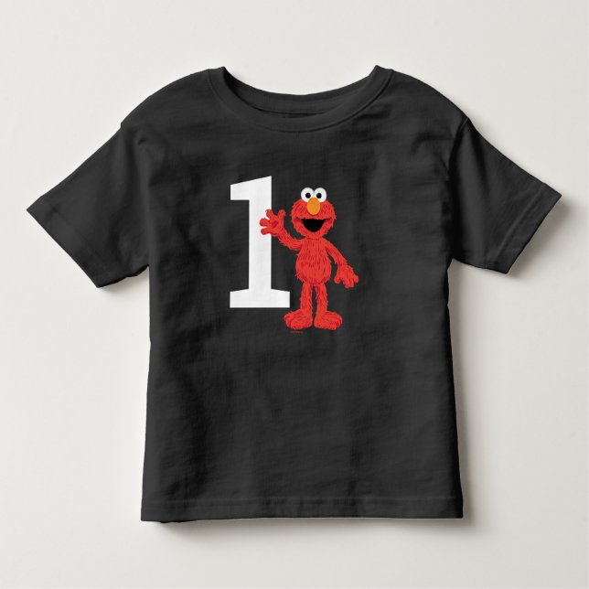 Simple Elmo 1st Birthday Toddler T-Shirt (Front)