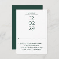 Simple Emerald Green Special Date Wedding