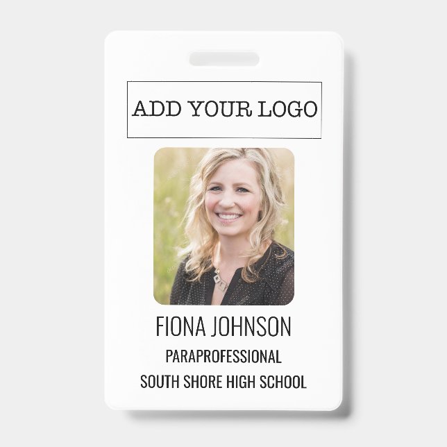 Simple Employee Photo ID Badge (Front)
