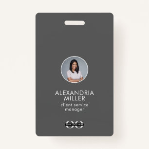Simple Employee Photo QR Code Badge ID Badge