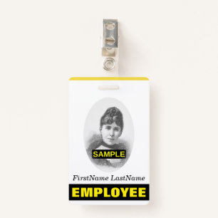 Simple Employee/Staff Portrait Badge ID Badge