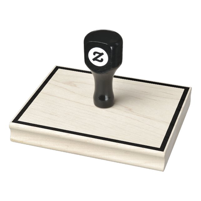 Simple Empty Rectangle Border 4" x 5" Rubber Stamp (Stamp)