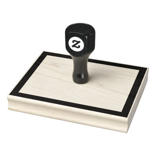 Simple Empty Rectangle Thicker Border Rubber Stamp (Stamp)
