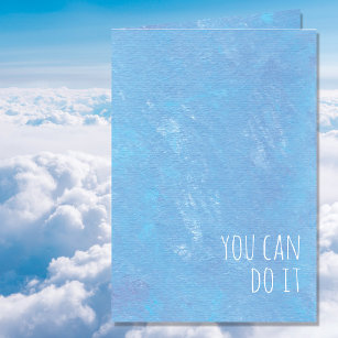 Simple Encouragement Blue You Can Do It Card
