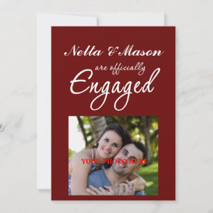 Simple Engagement Photo Announcement