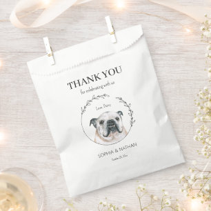 Simple English Bulldog Wedding Thank You Favour Ba Bags