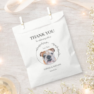 Simple English Bulldog Wedding Thank You Favour Ba Bags