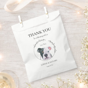 Simple English Bulldog Wedding Thank You Favour Ba Favour Bags