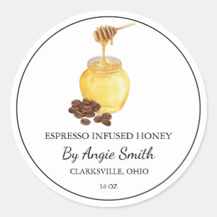 Simple Espresso Coffee Infused Honey Label