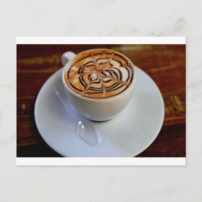 Simple Espresso Cup and Saucer Unique Design Postcard (Front)