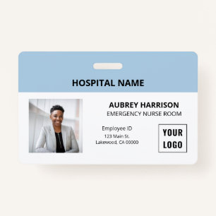 Simple Essential Medical Photo ID ID Badge