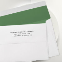 Simple Eucalyptus Green Return Address Lined