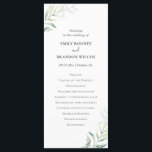 Simple Eucalyptus Greenery Elegant Wedding Programme<br><div class="desc">Elegant botanical Wedding Program with a simple layout featuring a sprig of eucalyptus greenery in a lovely shade of sage green in the upper left corner and lower right corner.  A simple and modern choice perfect for a spring or summer wedding.</div>