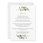 Simple Eucalyptus Greenery Gold Two-in-One Wedding