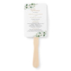 Simple Eucalyptus Greenery Gold Wedding Program