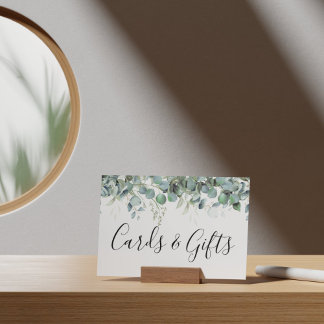 Simple Eucalyptus Greenery Wedding Cards and Gifts Poster