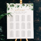Simple Eucalyptus Greenery Wedding Seating Chart