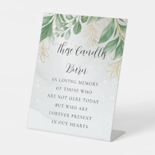 Simple Eucalyptus In Loving Memory Sign