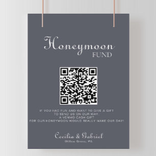Simple Evening Boho Wedding Honeymoon Fund  Poster