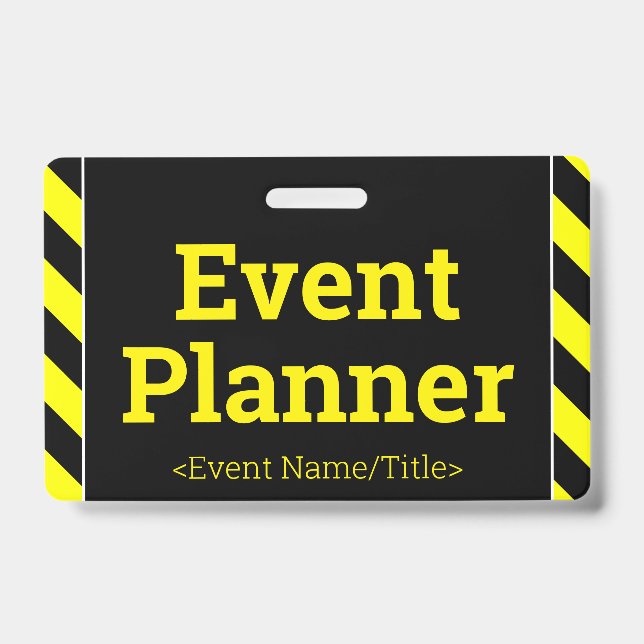 Simple "Event Planner" Badge ID Badge (Front)