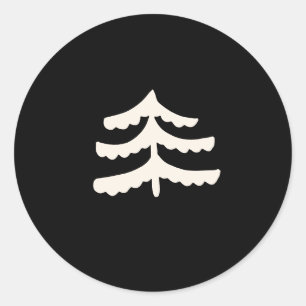 Simple Evergreen Black Modern Stickers 
