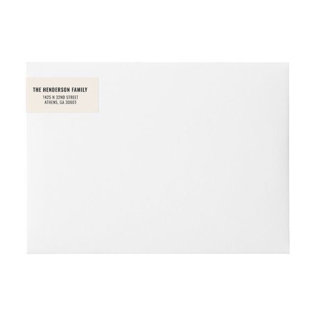 Simple Evergreen Skinny Return Address Labels (Front)