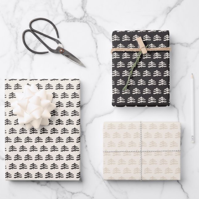 Simple Evergreen  Wrapping Paper Sheet (Front)