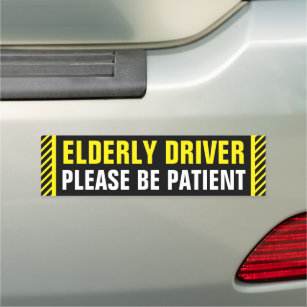  Simple Eye-catching Yellow Elderly Driver Caution Car Magnet