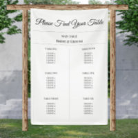 Simple Fabric Seating Chart - Custom Wedding Decor