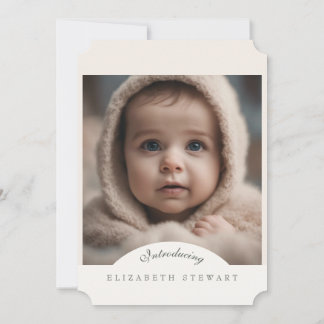 Simple Fall 2 Photo Birth Announcement