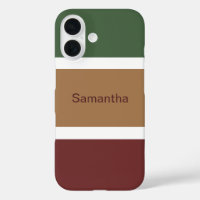 Simple Fall Striped Colour Blocks Personalised