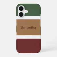 Simple Fall Striped Colour Blocks Personalised