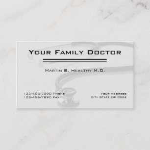 Simple Family Doctor Business Cards