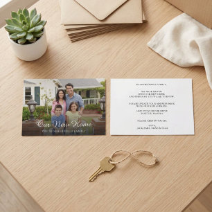 Simple Family Photo Moving Announcement