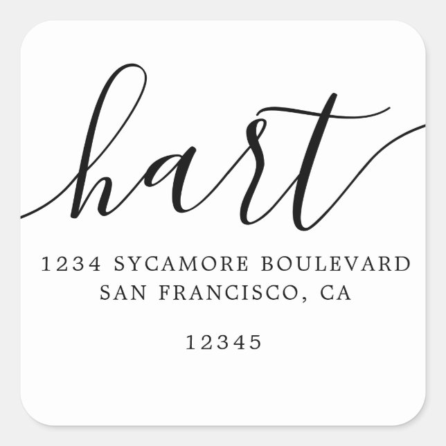 Simple Family Return Address Label (Front)