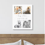 Simple Father Daughter 4 Photo Your Little Girl Canvas Print<br><div class="desc">A beautiful gift for dad, this custom printed wrapped canvas typography wall art expresses a daughter's love for her father, in modern hand lettered script typography, and is personalised with 4 square Instagram photos. Perfect for home or office, this gift is sure to become a treasured heirloom. Use the design...</div>