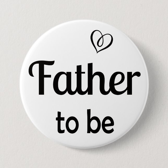 Simple Father to be Baby Shower Pin (Front)