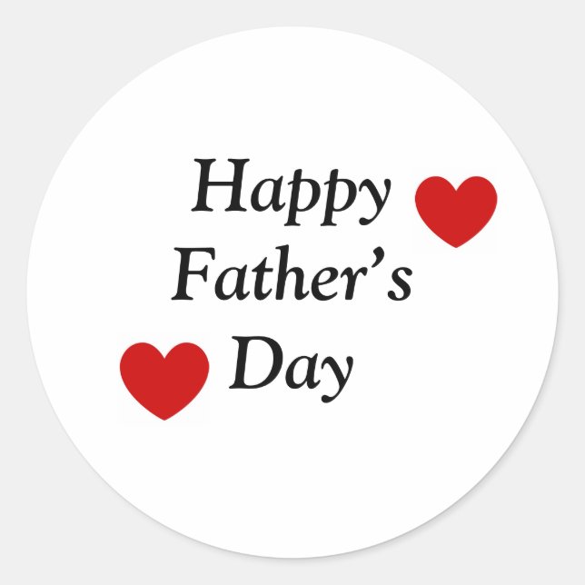 simple father's day greeting stickers (Front)