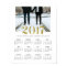 Simple Faux Gold 2017 Family Photo Calendar