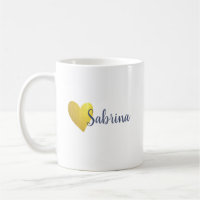 Simple Faux Gold Heart Personalised