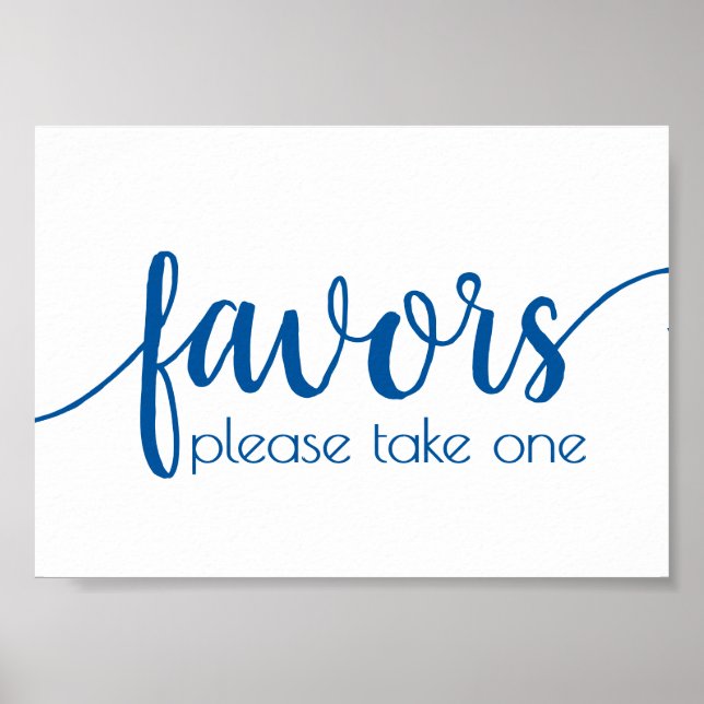 Simple Favors | French Blue Wedding Party Event Poster (Front)