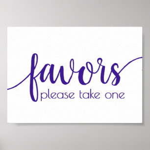 Simple Favors Hot Pink Wedding Party Event Poster