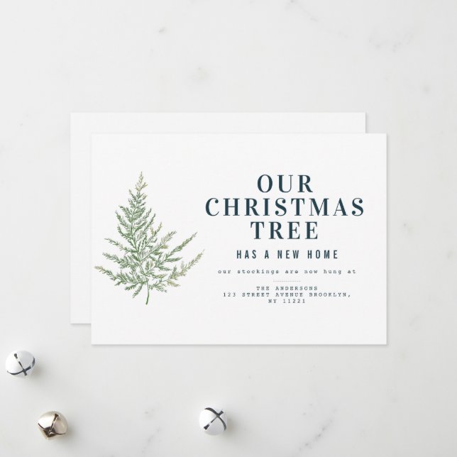 simple fern holiday moving announcement (Front/Back In Situ)