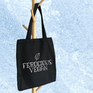 Simple Ferocious Vegan, Minimalist    Tote Bag