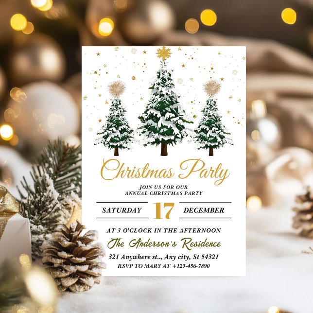 Simple Festive Christmas Party Invitation (Creator Uploaded)